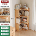 Rotating bookshelf, large capacity home storage rack, living room bookshelf, floor-standing storage rack, wall-mounted student bookcase, wooden bookshelf