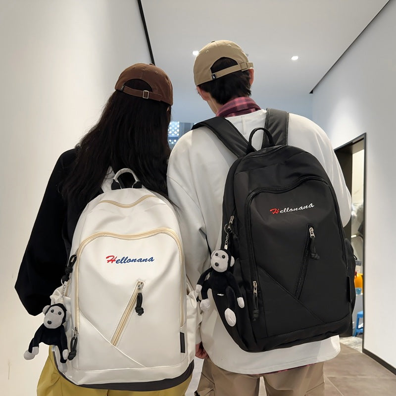 Backpack Men's Travel Backpack Computer Business Trip Junior High School Student College Student School Bag Boys Black Large Capacity