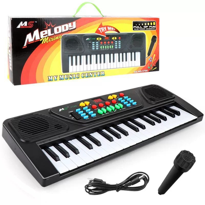 hot seller: 37-key multifunctional electronic keyboard with microphone - realistic, rechargeable piano for beginner kids - educational toy
