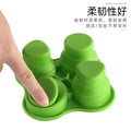 Silicone ice cube mold 4-cavity with folding lid, diy ice cream mold for home use, kids' silicone food supplement container
