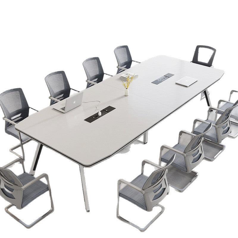 Conference table long table meeting room table modern minimalist negotiation bench training table small office desk and chair set