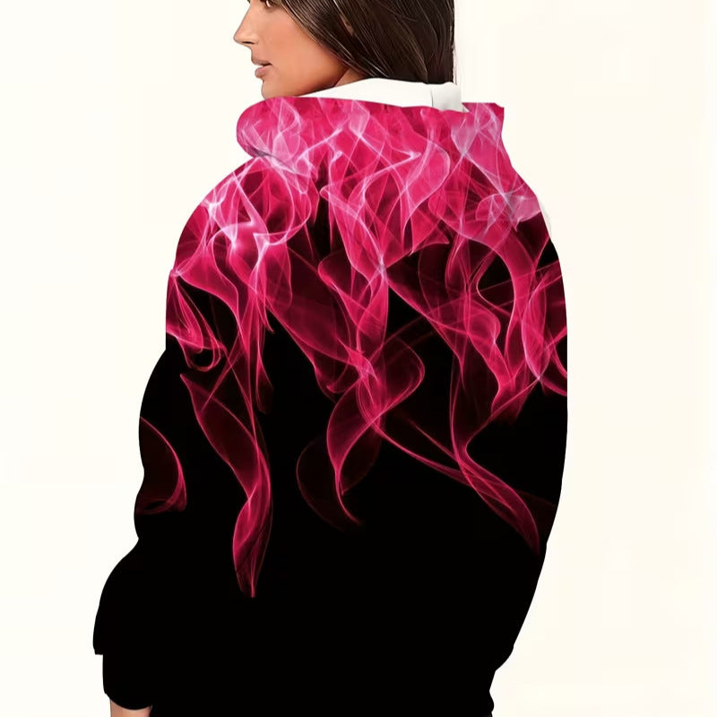 hot-selling plus-size women's zip-up hoodie, new casual long-sleeve hooded sweatshirt jacket, dropshipping available