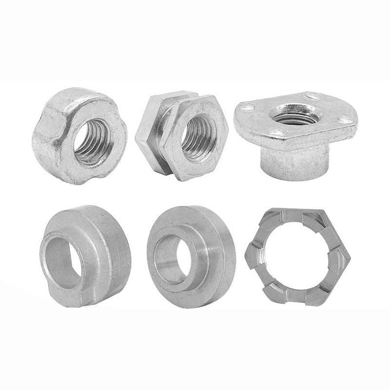 Customized iron plate nuts, welding nuts, cold heading special-shaped parts, small hardware spare parts, cold heading special-shaped nuts