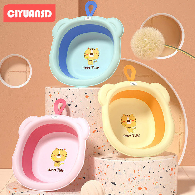 Thickened kids foldable washbasin baby washbasin for home baby foot wash pp basin kids wash basin