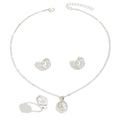 European and american cross-border french retro baroque faux pearl necklace and earring set - elegant, light luxury, high-end women's jewelry