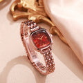 Women's watch - niche, affordable luxury, stainless steel band, square dial, student style (middle/high school), minimalist, chic, and trendy
