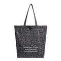 Autumn winter large-capacity leopard print bag for women korean style canvas bag ins shopping basket bag large-capacity tote bag