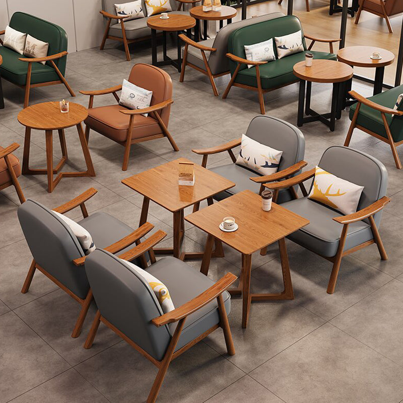 Customized cafe sofa star bar gram same style casual negotiation reception solid wood small round table catering milk tea shop tables and chairs