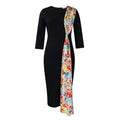 D539exportplus size women's clothing   elegantolelegant pencil skirt hip-covering patchwork african dress