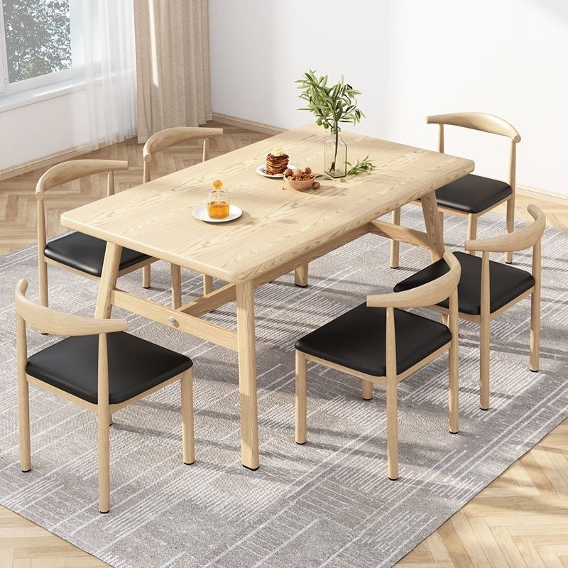 Rectangular table and chair combination casual small apartment dining table suit dining table and chair for home dining table and chair catering merchant