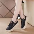 export leather platform sneakers - women's white sneakers for students, new autumn 2025 collection, versatile athletic casual shoes