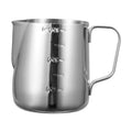Stainless steel coffee latte art cup graduated measuring cup american coffee milk jug pointed mouth milk foam cup latte art handy gadget milk cup