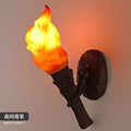 Torch industrial style wall lamp stylish creative hot pot restaurant cafe artificial flickering retro flame torch wall lamp