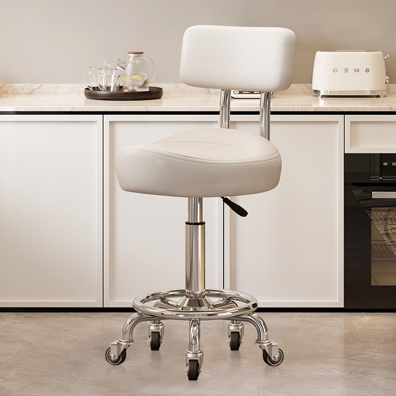 Saddle Chair Kitchen Cooking Chair Front Desk Cashier High Stool Universal Wheel Lifting Chair Beauty Barber Stool