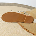 Roman sandals women's fairy style 2026 summer new flat white studded open toe european and american internet celebrity ins trend