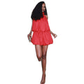 European and american cross-border women's fashion:  autumn new arrivals - sexy and elegant halter neck sleeveless bodycon puffy skirt mini dress