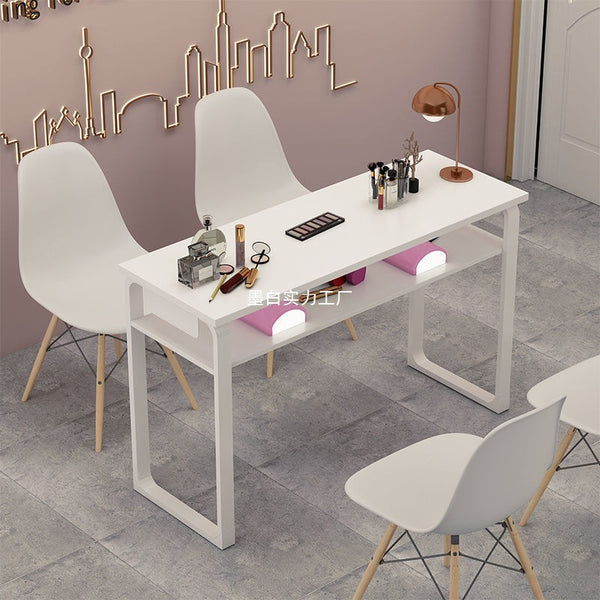 Nail art table Economy Internet celebrity single and double three-person Korean dressing table Nail art table and chair set