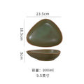 Vintage rustic stoneware ceramic triangular dessert fruit salad weight loss ceramic bowl restaurant home breakfast bowl tableware
