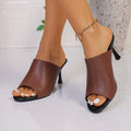 Plus size peep-toe sandals for women, summer 2026 new collection, chunky heel, casual comfort, amazon high heel sandals - dropshipping available
