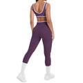 new color block criss-cross fitted brushed high-stretch yoga set - 5-piece running, fitness, and breathable training outfit