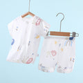 Baby short-sleeve set - summer lightweight cartoon newborn pure cotton kids summer shorts infant clothes spring/summer outfit
