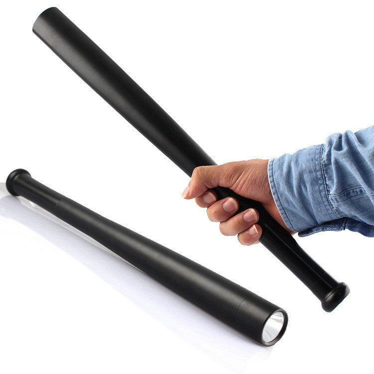 Cross-border baseball bat outdoor hand holding strong light flashlight multi-function flashlight self-defense anti-riot and anti-wolf aluminum alloy telescopic