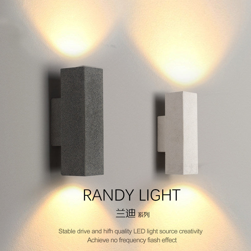 Outdoor wall light waterproof villa courtyard lamp outdoor walkway light double head spotlight minimalist modern cement wall lamp