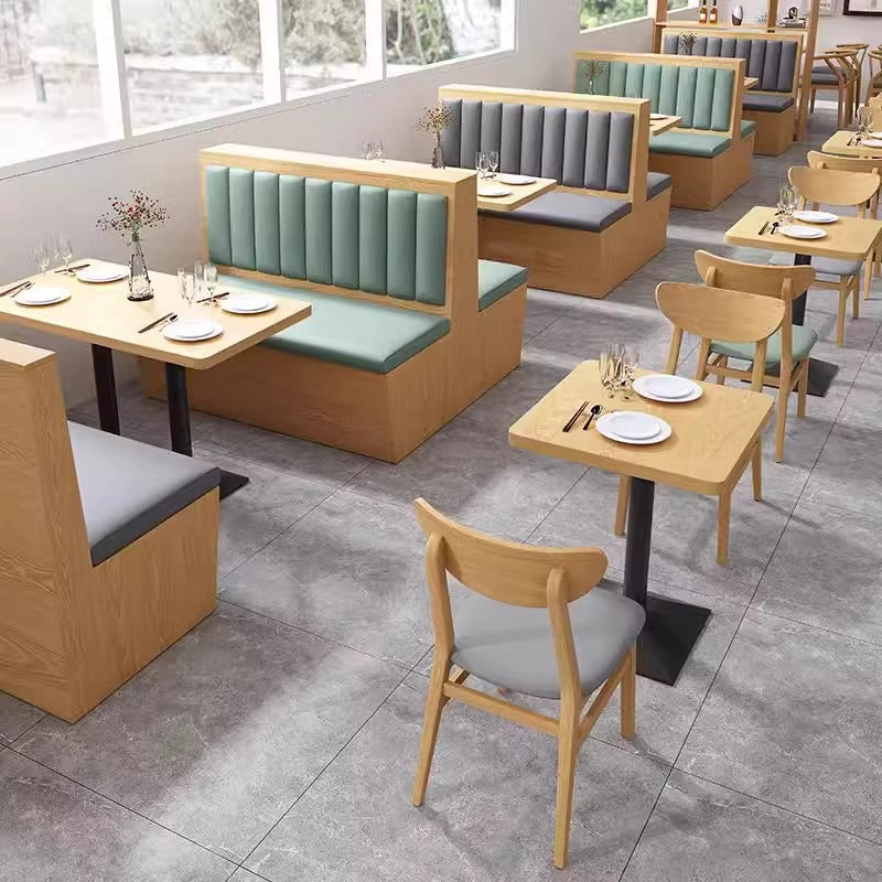 Customized catering booth sofa tea restaurant noodle shop snacks fast food milk tea burger shop plate sofa table and chairs