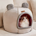 Cat bed - all-season foldable cat house, warm enclosed bed, trendy detachable & washable dog bed, pet supplies