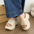 Extra thick sole height increasing slippers for women summer 2026 new style outwear wedge beach non-slip eva sandals
