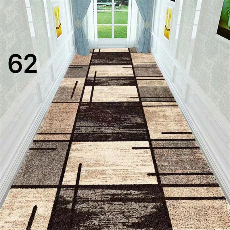 Minimalist modern 3d printed non-slip hallway carpet, hotel, mall, lobby, aisle floor mat roll, home use