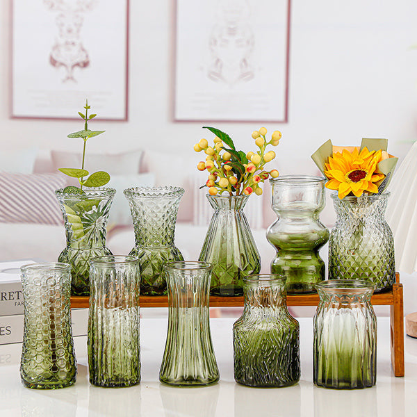 color 10 glass large mouth vase light luxury glass vase ornament ins style wedding decoration