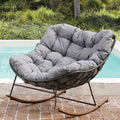 Outdoor rocking chair balcony large family casual rocking chair lazy sofa popular rocking chair lounge chair single