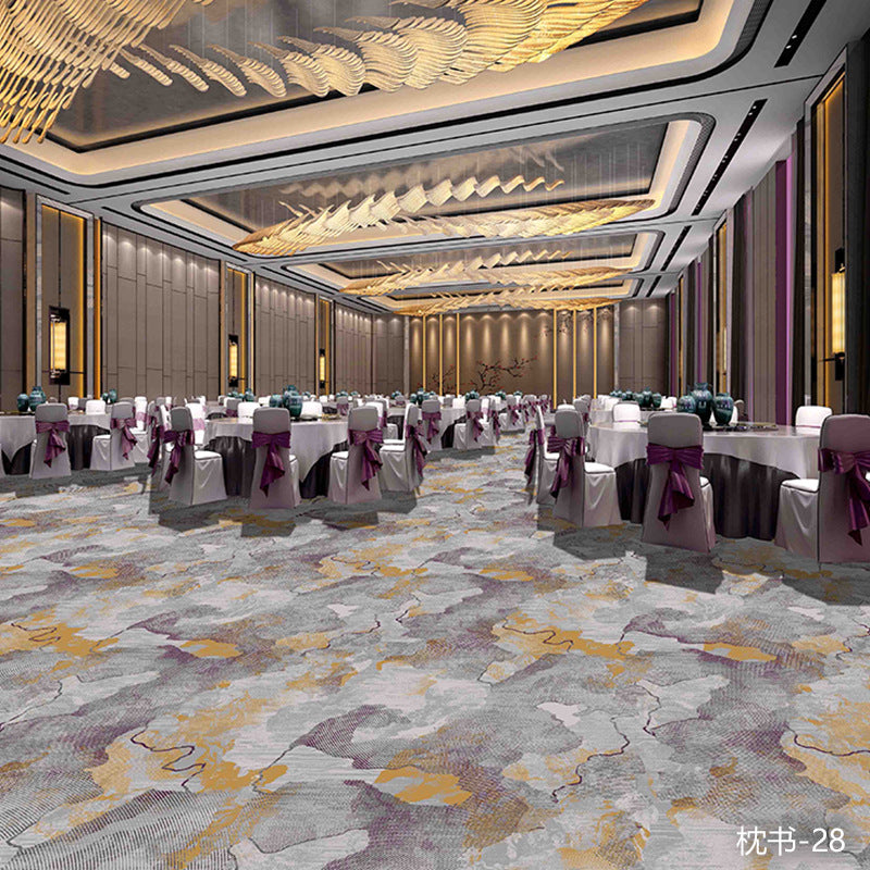 Professionally customized star-rated hotel carpet, banquet hall large area full coverage, reception conference hall wool nylon b1 carpet