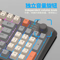 Dazzling silver fox k82 gaming wired keyboard - tri-color backlit, mechanical feel, desktop pc accessory, cross-border private mold