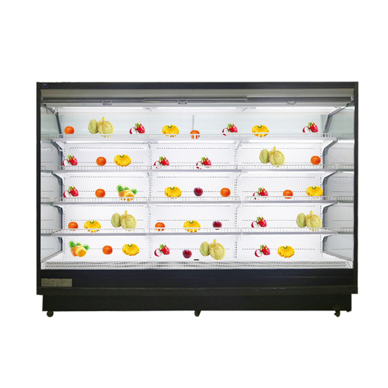Qianxi air curtain cabinet fruit preservation cabinet commercial display cabinet refrigerated supermarket string vegetable and fruit shop air-cooled freezer