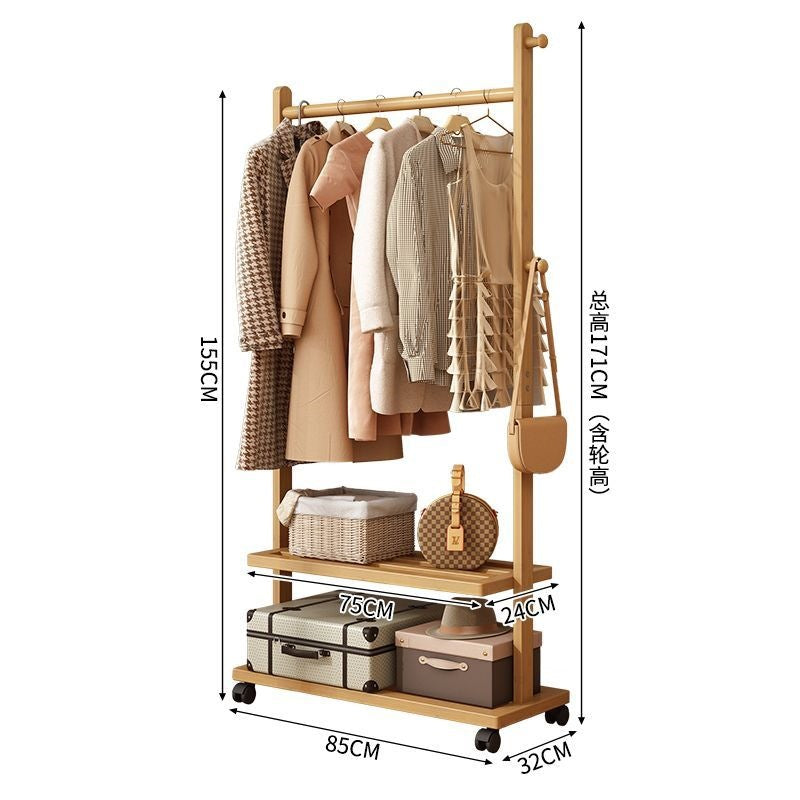 Coat rack floor-standing clothes rack for home clothes drying rack simple bedroom clothes storage rack room living room indoor