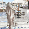 export  plus size women's african-style  robe cardigan sun protection apricot dress