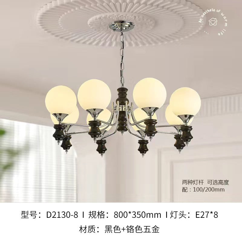 French antique living room chandelier American retro high-end magic bean hall main light high-end lighting design chandelier