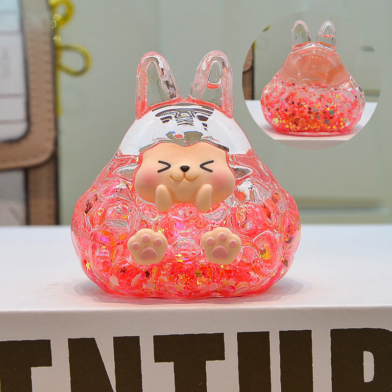 oversized three-dimensional quicksand KIKI shopping mall blind box figure desktop ornament car pendant DIY jewelry accessories