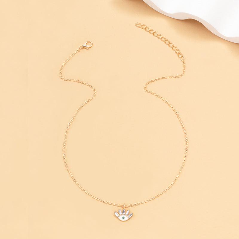 hot-selling european and american e-commerce jewelry eye pendant angel eye classy diamond-encrusted devil eye necklace for women