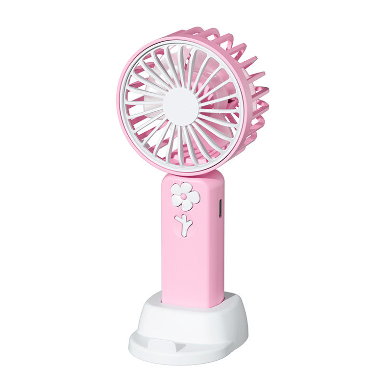 Mini handheld fan usb rechargeable outdoor mini portable student handheld portable desktop silent small fan