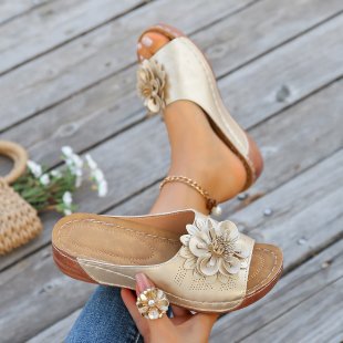summer new arrival: plus-size wedge heel slippers for women (sizes 36-43). wholesale available. dropshipping to  and