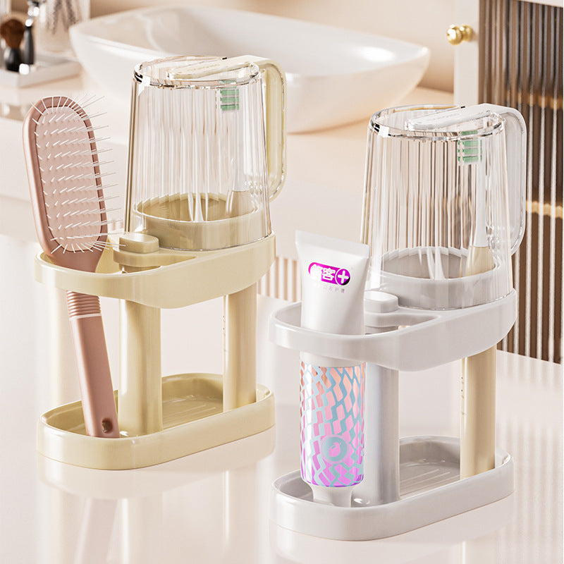 New student dormitory toothbrushing cup, mouthwash cup, toiletries set, electric toothbrush, toothbrush holder, and storage rack