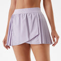 Women's activewear tennis set: customizable short-sleeve two-piece outfit for fitness, yoga, badminton, and outdoor tennis. includes skirt