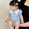 Summer super cute baby clothes summer clothes for small months to go out cute western style baby girl thin short-sleeved one-piece
