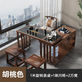 New chinoiserie solid wood tea table rotate table and chair complete set of water kettle all-in-one tea table balcony living room small apartment coffee table