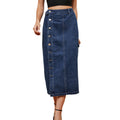 Fashion cross-border foreign trade independent station  new hot girl semi-elastic denim workwear casual skirt skirt for women