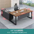 Walnut color 2000*800mm boss table + movable side cabinet + chair [including delivery + installation]