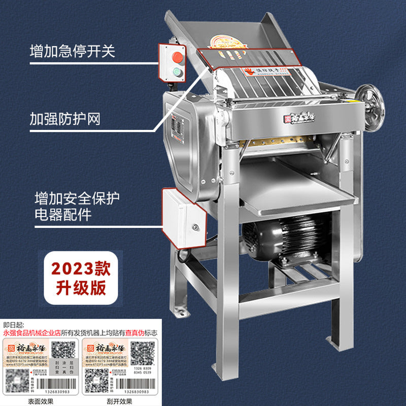 Yufei yongqiang high-speed dough press commercial low-noise y130 stainless steel dough kneading machine fully automatic dough bun machine